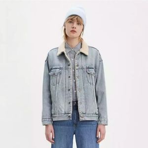 Levi's Sherpa denim trucker jacket, size small